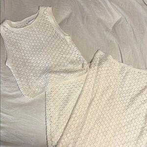 Olive & Oak Cream Midi Skirt